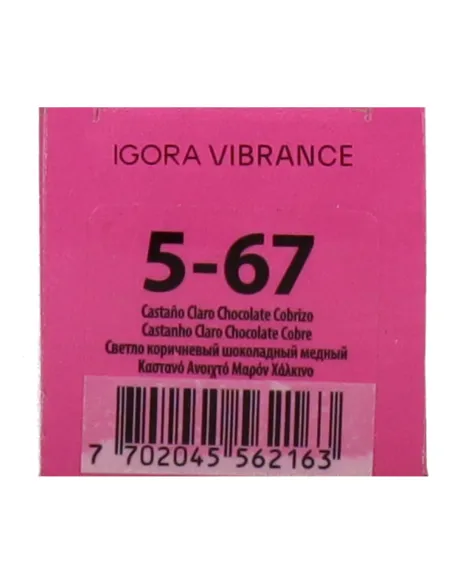 Schwarzkopf Igora Vibrance 5-67 - Castaño Claro Chocolate Cobrizo 60 ml